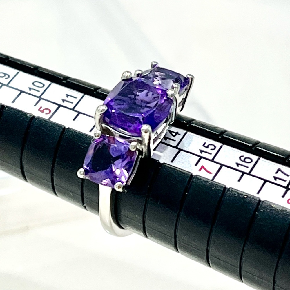 Amethyst Trinity 14KGP Ring